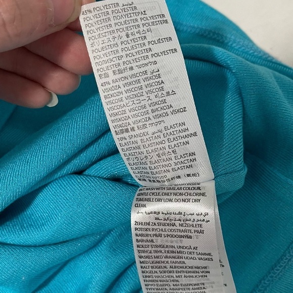 Edikted Turquoise Wilma Cutout Bodycon Mini Dress Size Large - Picture 7 of 7